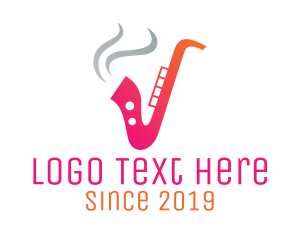 Song - Smoking  Music Saxophone logo design