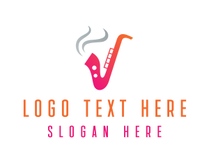 Smoking  Music Saxophone logo