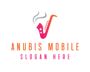 Smoking  Music Saxophone logo design