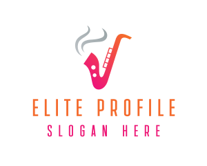 Smoking  Music Saxophone logo design