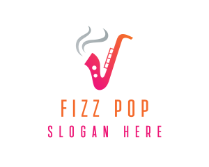 Smoking  Music Saxophone logo design