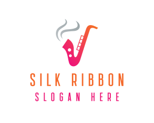 Smoking  Music Saxophone logo design