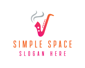 Smoking  Music Saxophone logo design