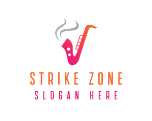 Smoking  Music Saxophone logo design