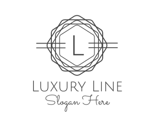 Geometric Hexagon Boutique logo design