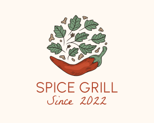 Organic Leaf Spice logo design