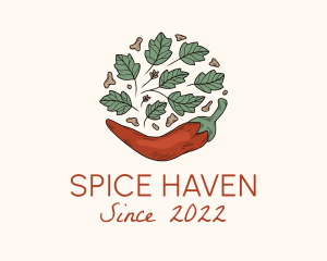 Organic Leaf Spice logo design