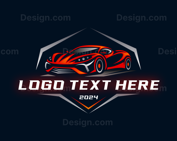 Sports Car Mechanic Garage Logo