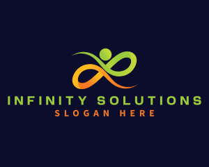 Human Infinity Ribbon logo design