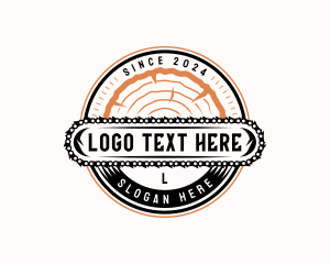 Chainsaw Woodcutting Lumberjack logo