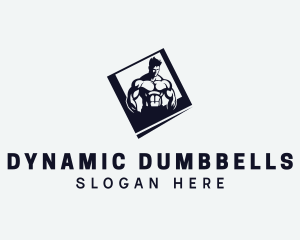 Muscle Man Bodybuilder logo