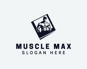 Muscle Man Bodybuilder logo