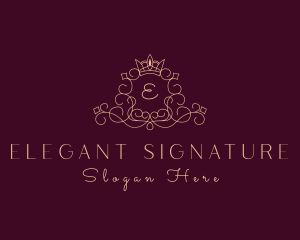 Ornate Royal Crown Crest logo design