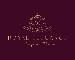 Ornate Royal Crown Crest logo design