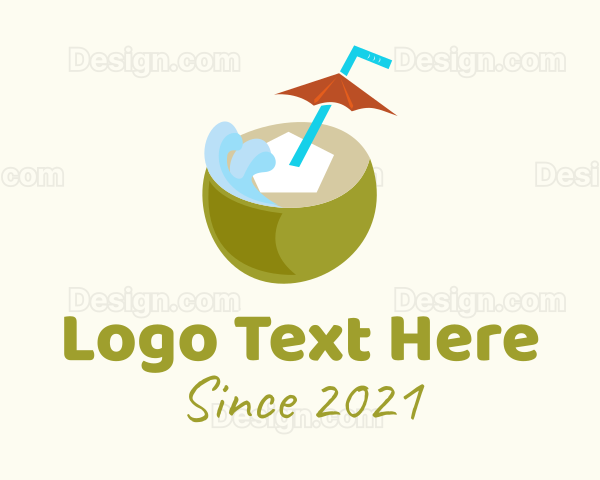 Fresh Coconut Drink Logo