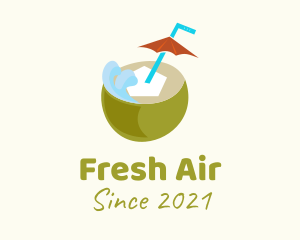 Fresh Coconut Drink  logo design