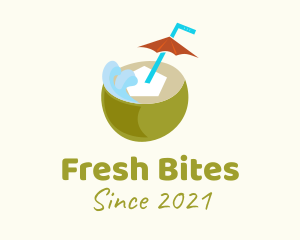 Fresh Coconut Drink  logo design