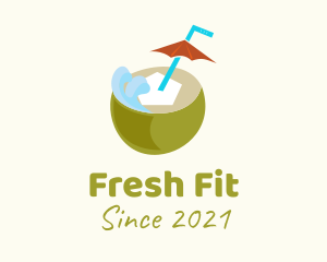 Fresh Coconut Drink  logo design