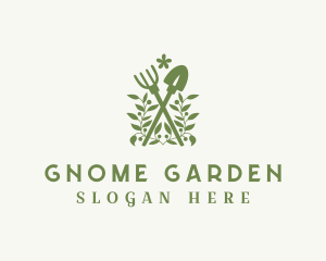 Gardening Shovel & Rake logo design