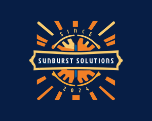 Decorative Sunburst Ornament logo design