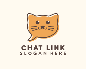 Orange Cat Chat logo design