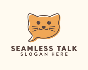 Orange Cat Chat logo design