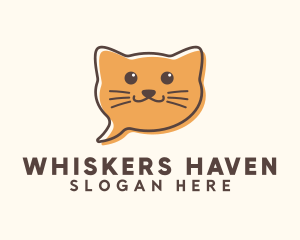 Orange Cat Chat logo design