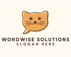 Orange Cat Chat logo design