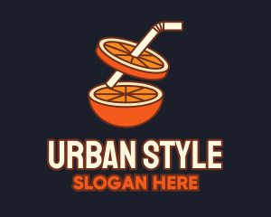 Orange Juice Straw Logo