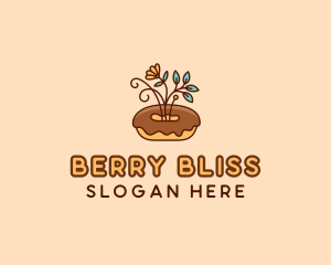 Organic Donut Dessert logo design