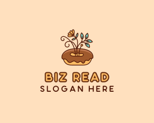 Organic Donut Dessert logo design