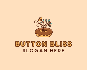 Organic Donut Dessert logo design