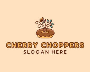 Organic Donut Dessert logo design