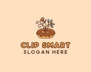 Organic Donut Dessert logo design