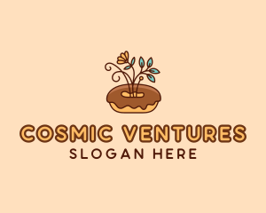 Organic Donut Dessert logo design