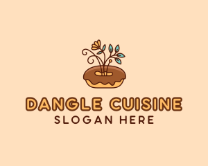 Organic Donut Dessert logo design