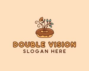 Organic Donut Dessert logo design