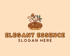 Organic Donut Dessert logo design