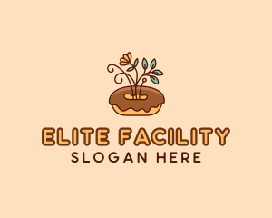 Organic Donut Dessert logo design