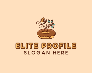 Organic Donut Dessert logo design