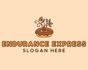 Organic Donut Dessert logo design