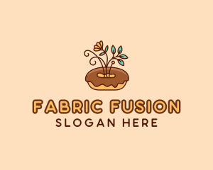 Organic Donut Dessert logo design