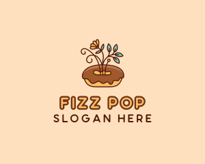 Organic Donut Dessert logo design