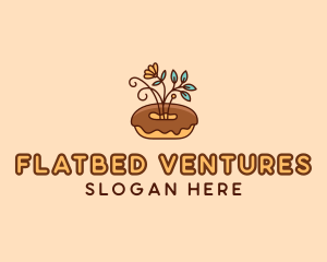 Organic Donut Dessert logo design