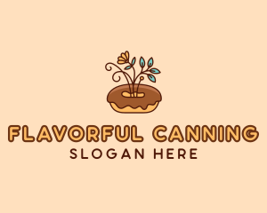 Organic Donut Dessert logo design