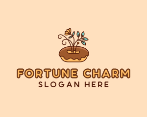 Organic Donut Dessert logo design