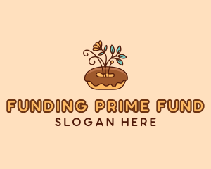 Organic Donut Dessert logo design