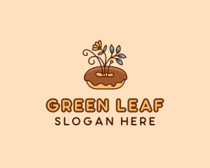 Organic Donut Dessert logo