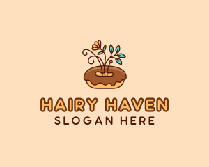 Organic Donut Dessert logo design