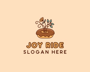 Organic Donut Dessert logo design